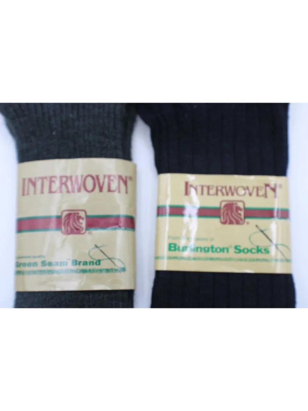 Interwoven Mens Dress Socks Wool Blend Crew Size 10-13 Navy Gray Irregular Lot